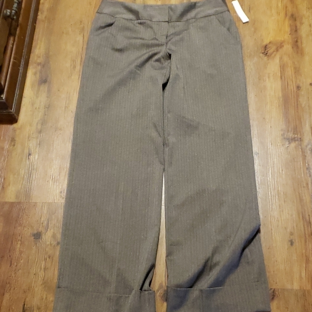 Sharagano studio grey brown wide leg trousers